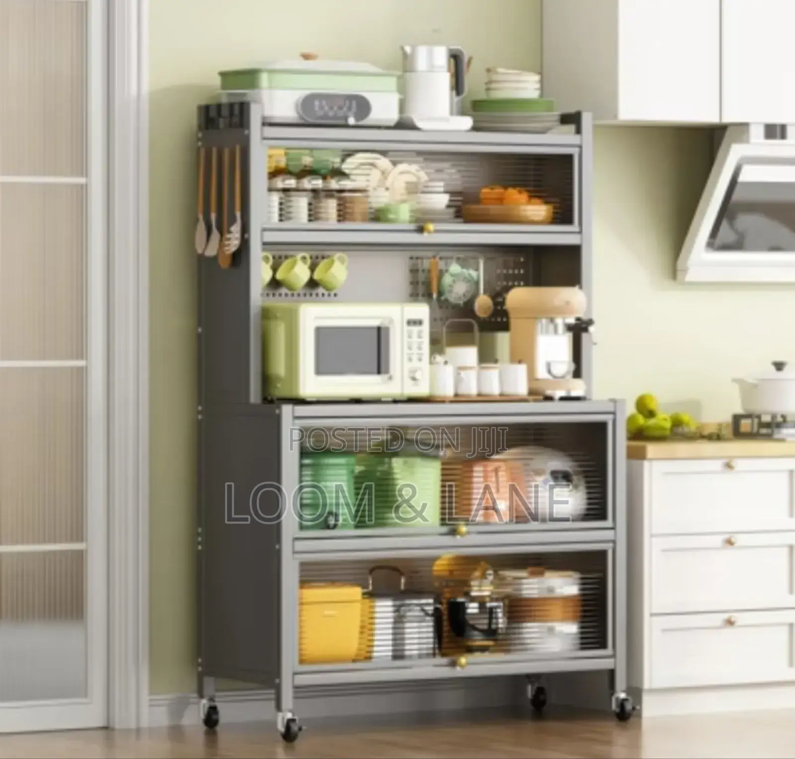 Kitchen Floor-Standing Multi-Layer Storage Rack