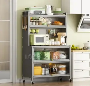 Kitchen Floor-Standing Multi-Layer Storage Rack