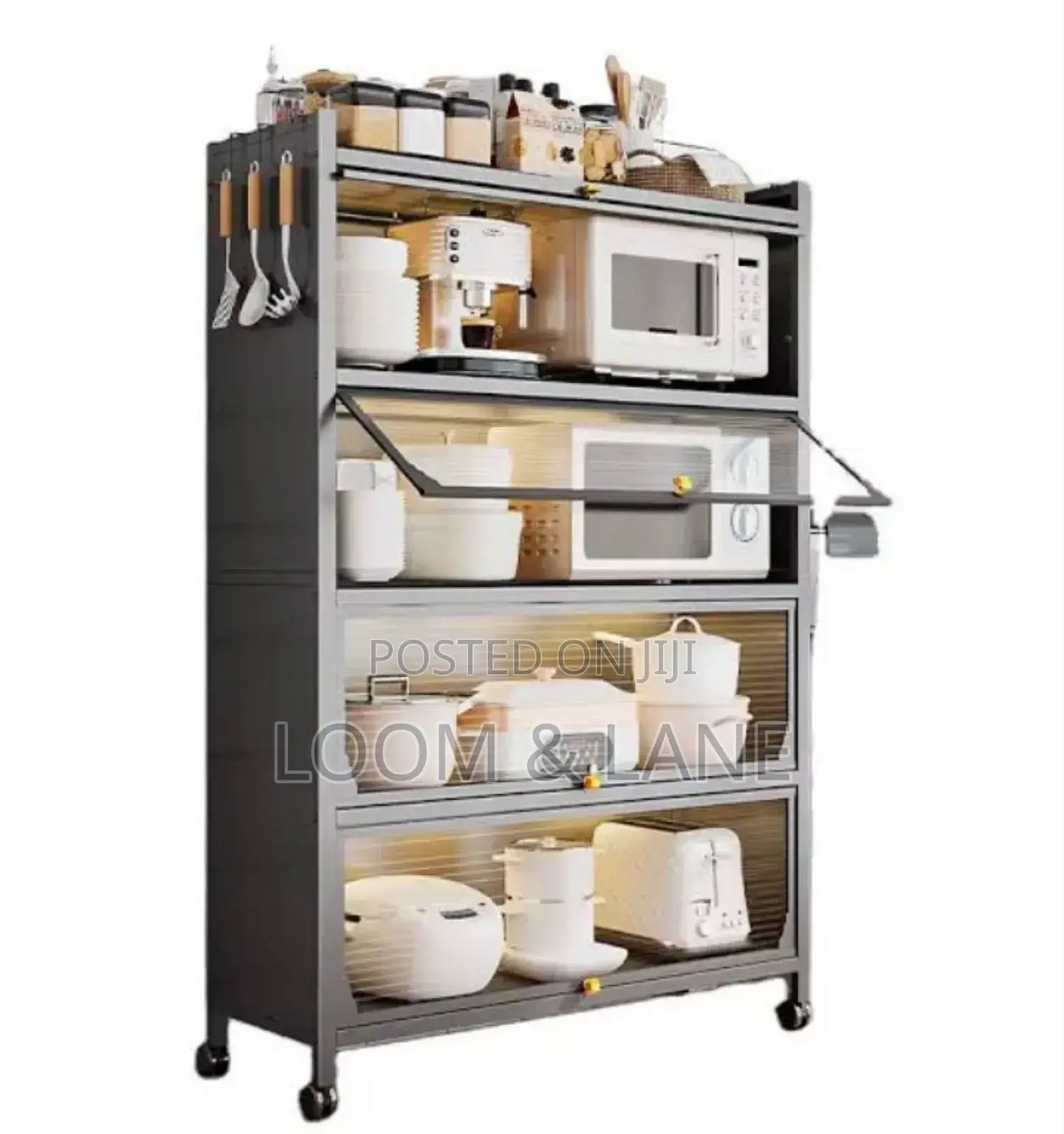 Kitchen Floor-Standing Multi-Layer Storage Rack