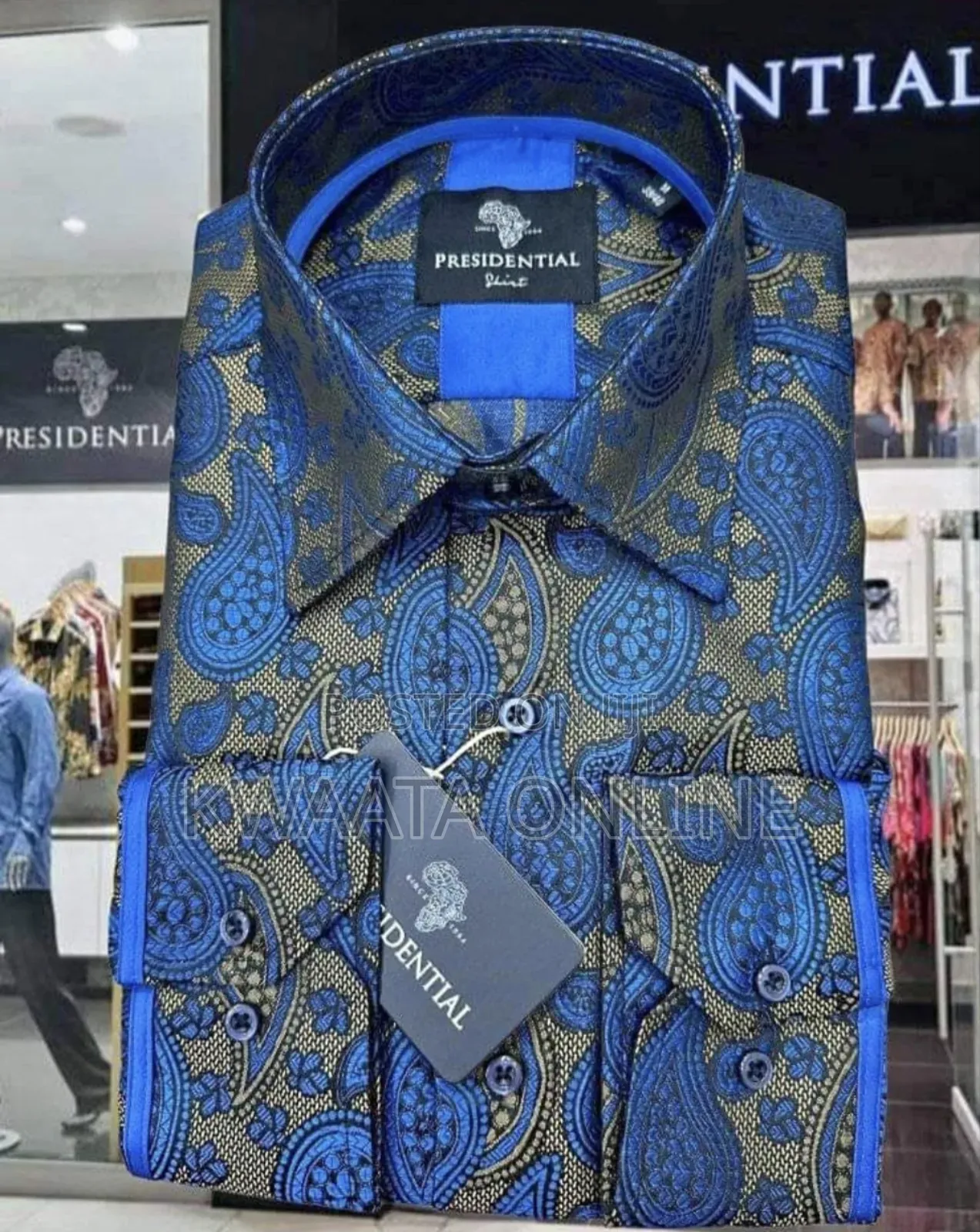 Presidential Shirt Premium High-Quality Paisley-Print Shirt