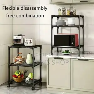 6-Tier Adjustable Rolling Metal Storage Rack