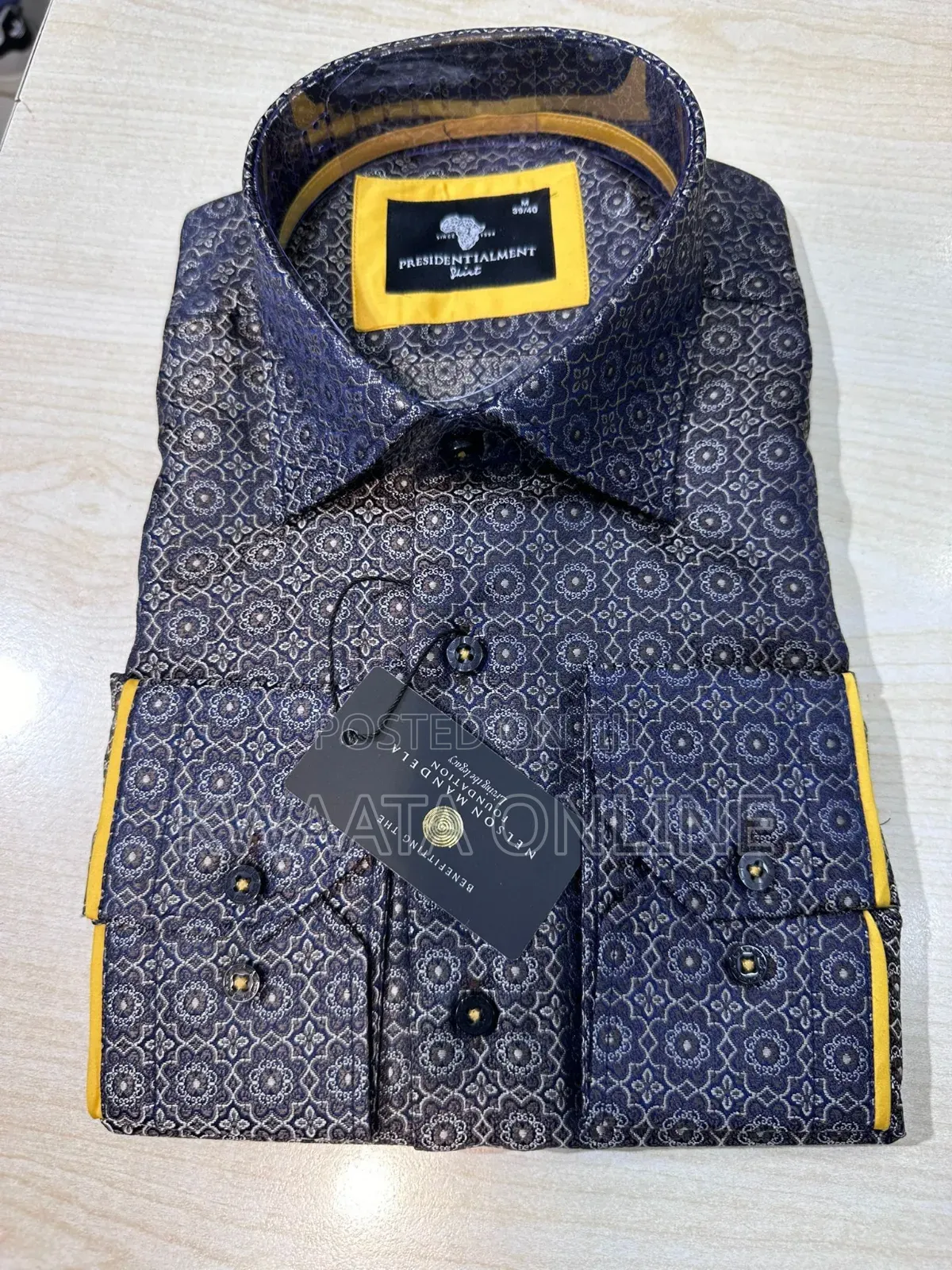 Presidential Shirt Premium High-Quality Paisley-Print Shirt