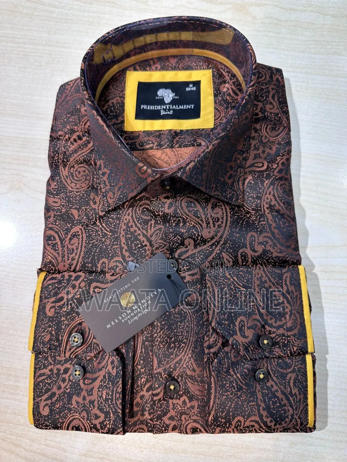 Presidential Shirt Premium High-Quality Paisley-Print Shirt