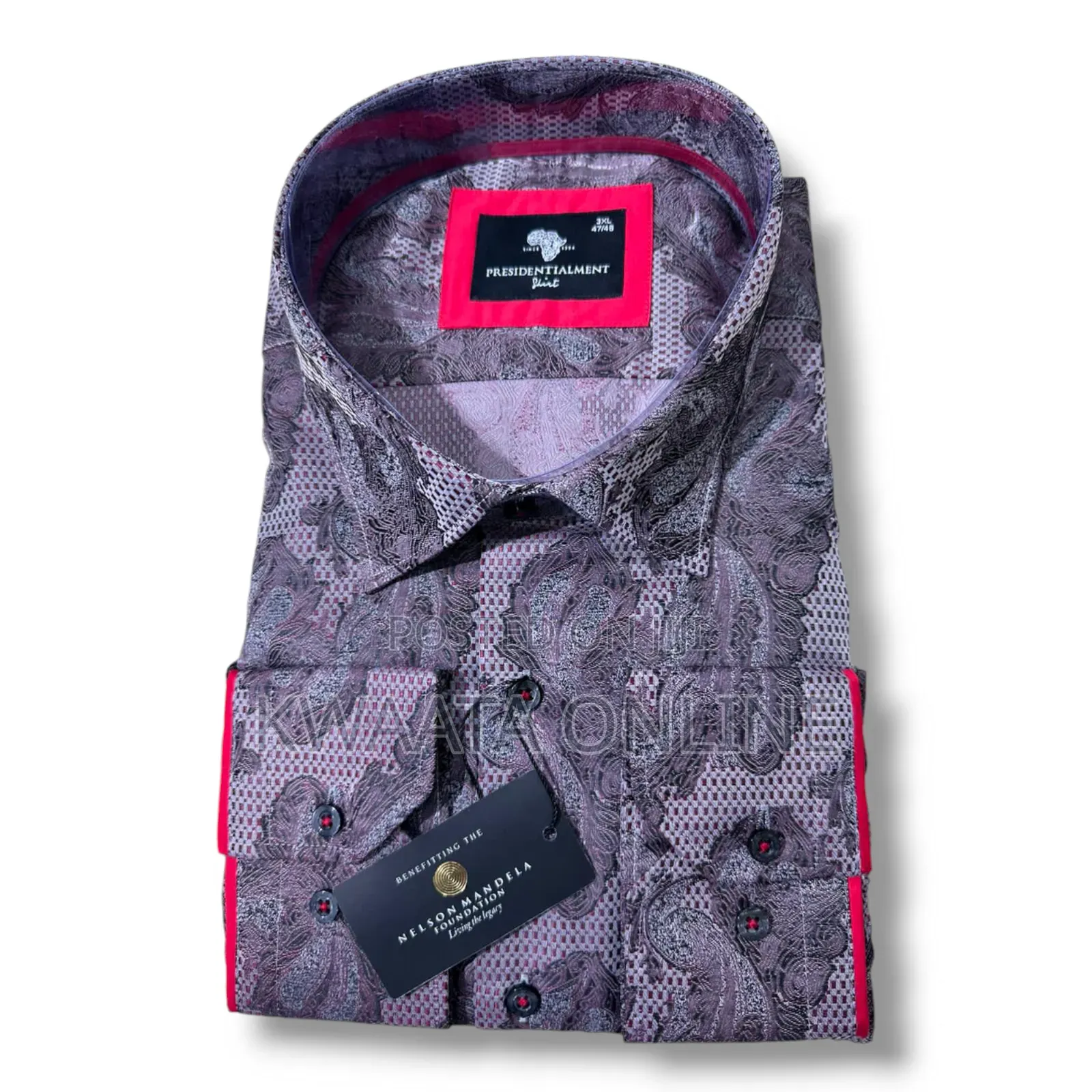 Presidential Shirt Premium High-Quality Paisley-Print Shirt