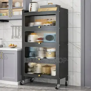 Kitchen Floor-Standing Multi-Layer Storage Rack