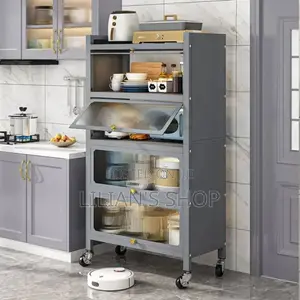 Kitchen Floor-Standing Multi-Layer Storage Rack