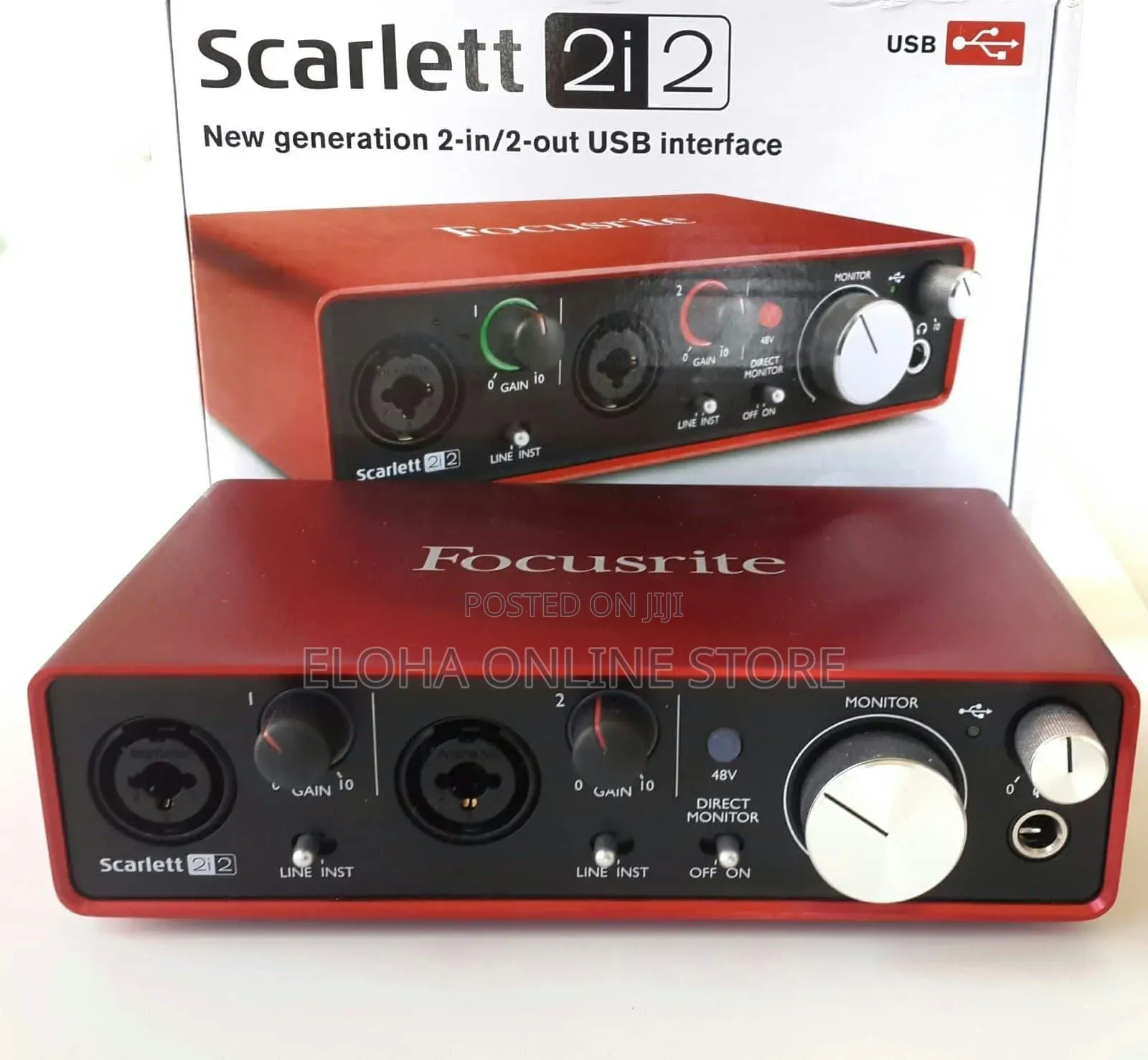 Focusrite Scarlett 2i2 2rd Gen Usb Audio Interface.