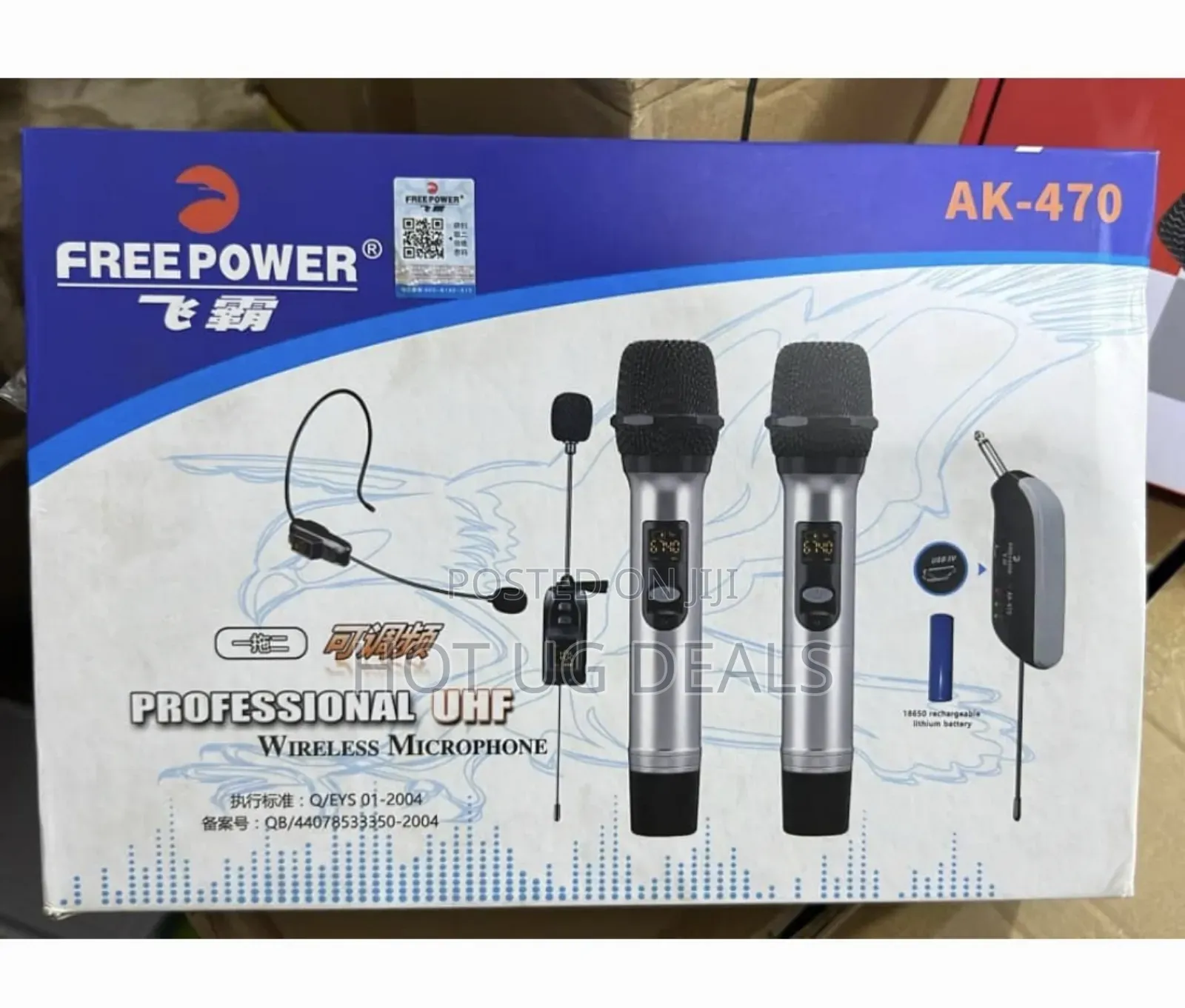 Freepower Ak-470 Professional Uhf Wireless Microphone System