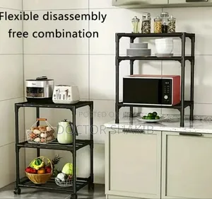 Strong 6-Tier Adjustable Rolling Metal Storage Rack