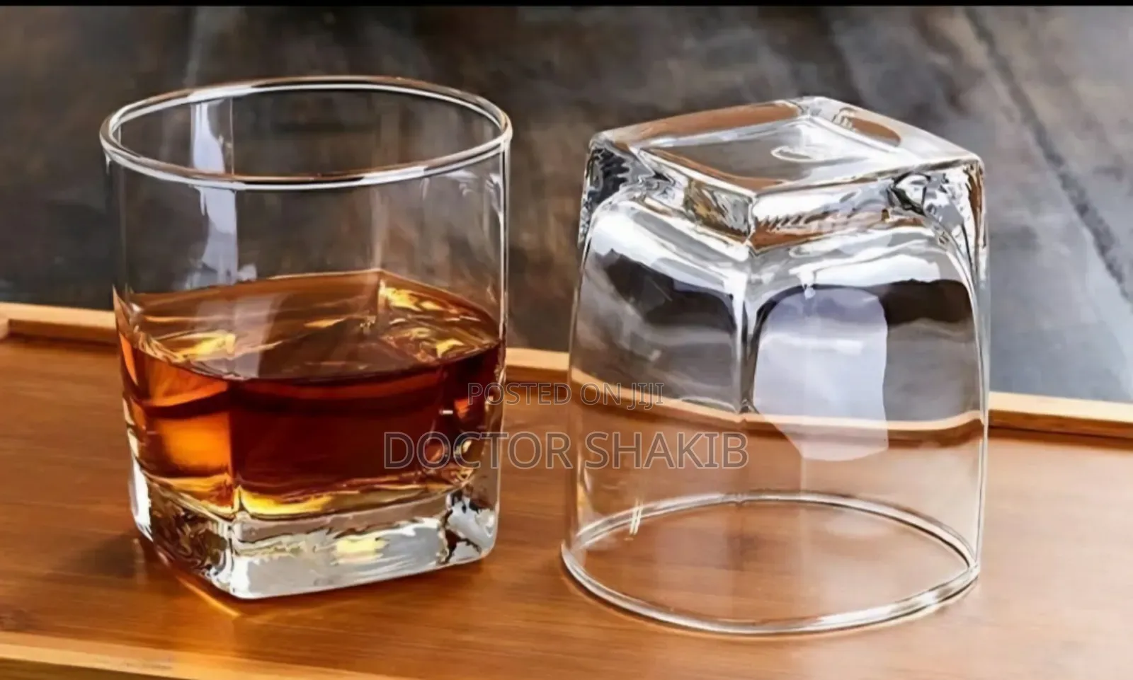 Unique Square Shaped Whisky Glasses - 12pcs
