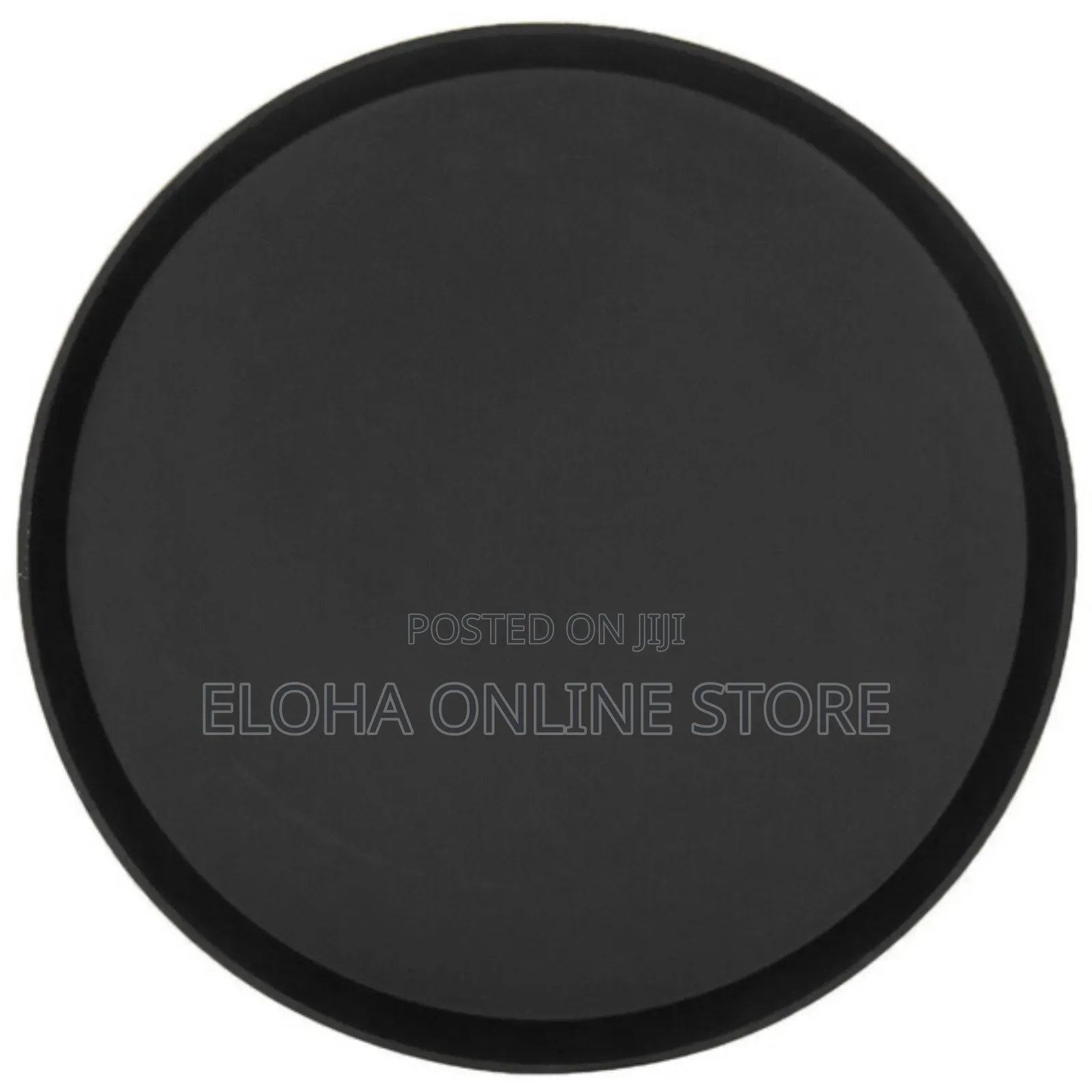 Round Black Non-Skid Fibreglass Serving Tray