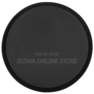 Round Black Non-Skid Fibreglass Serving Tray