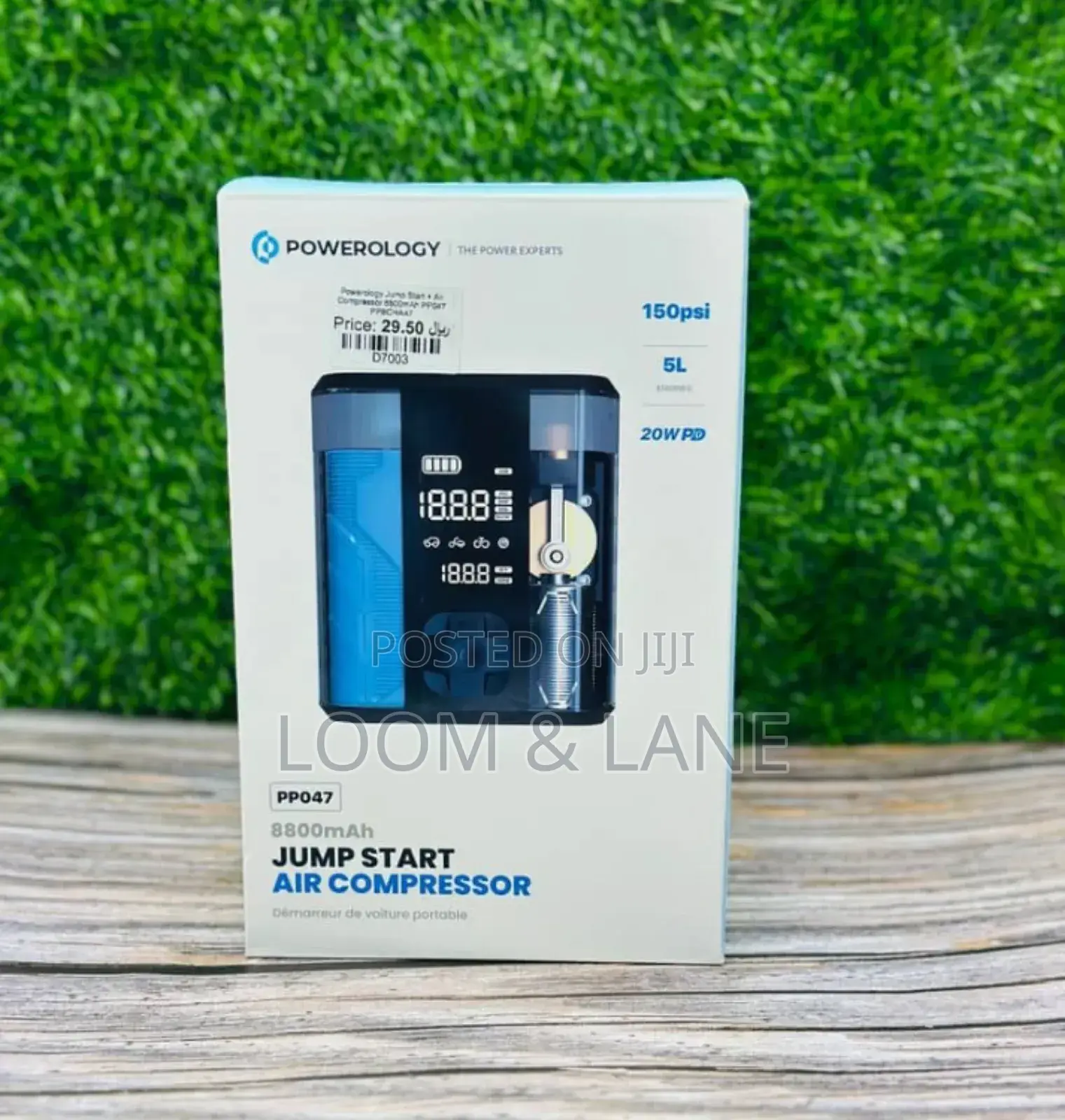 Powerology 8800mah Jump Start Air Compressor