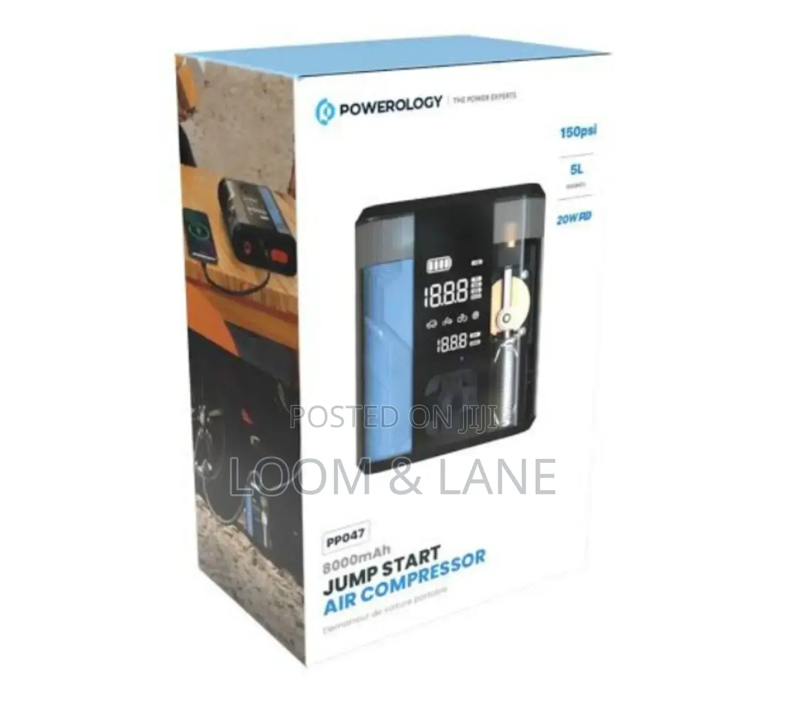 Powerology 8800mah Jump Start Air Compressor