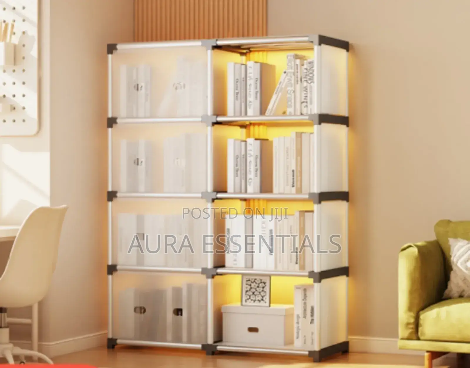 Reinforced Multi-Tier Floor-Standing Bookshelf Storage Rack