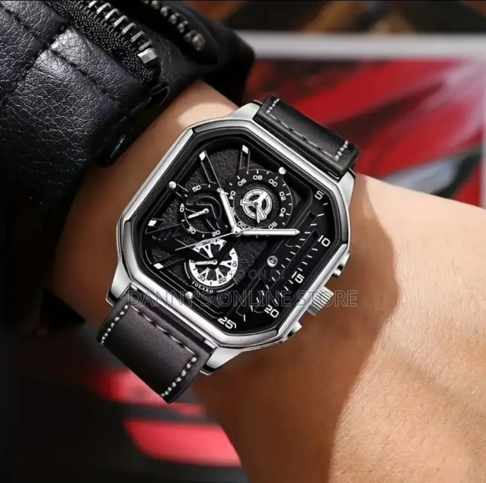 Casual Men's Quartz Watch, Pu Leather Strap Business Watch