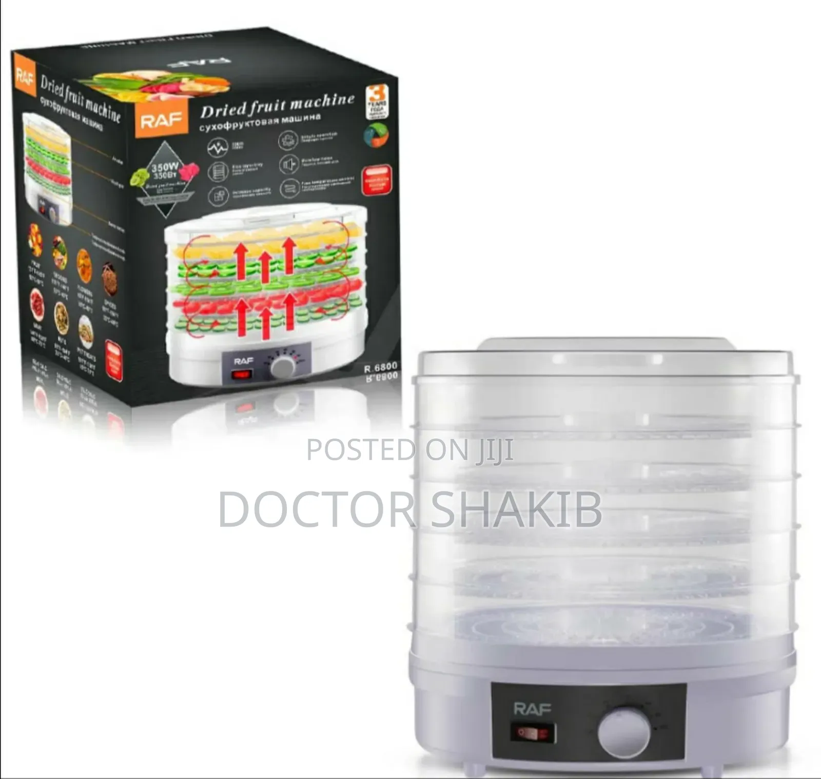 New Raf 5 Trays Food Dehydrator