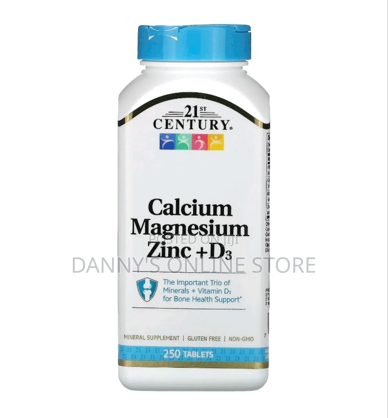Calcium, Magnesium and Zinc, Plus D3, 250 Tablets
