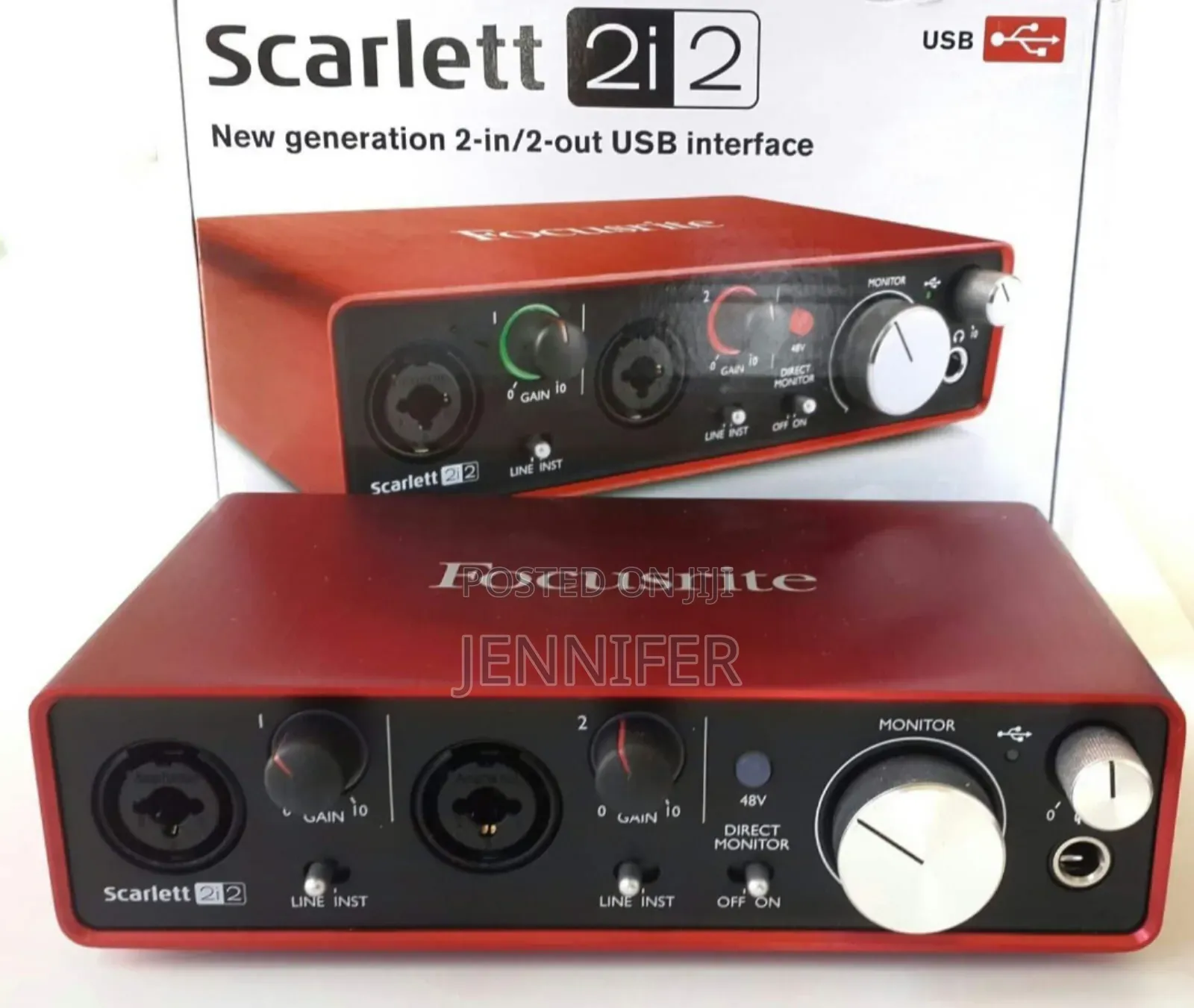 Focusrite Scarlett 2i2 2rd Gen Usb Audio Interface.