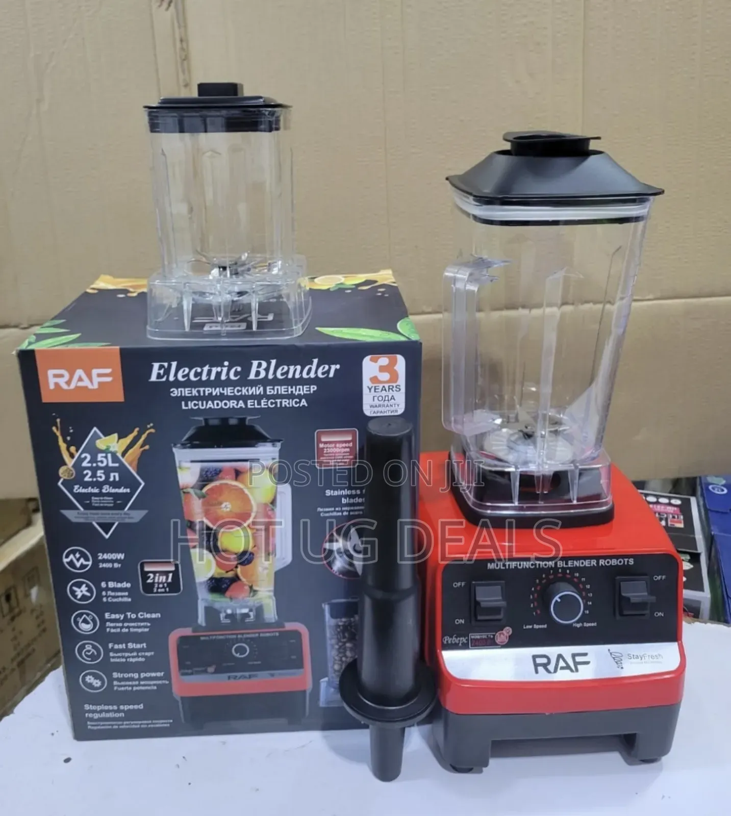 Raf 2 In 1commercial 2.5 Liters Electric Blender