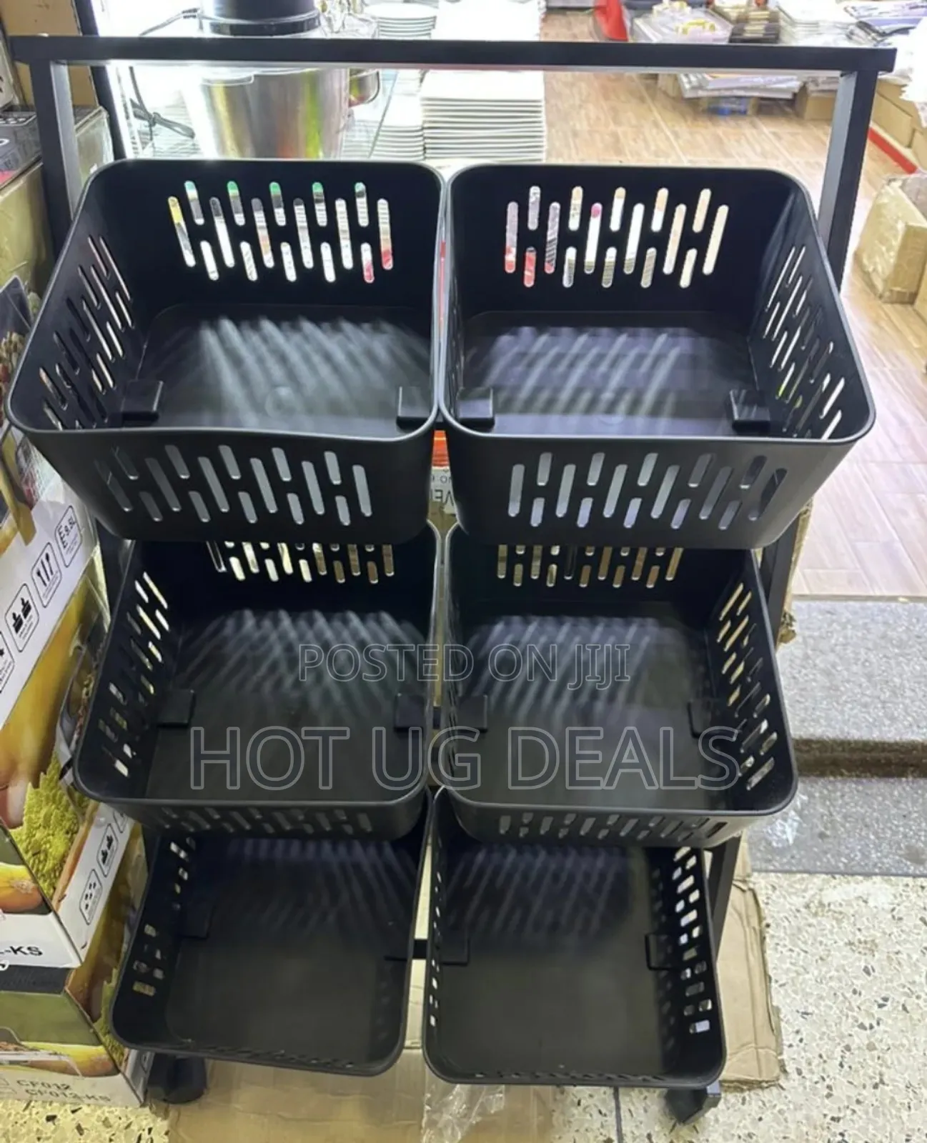 6-tier Metal Storage Baskets Kitchen Cart Fruits, Vegetables