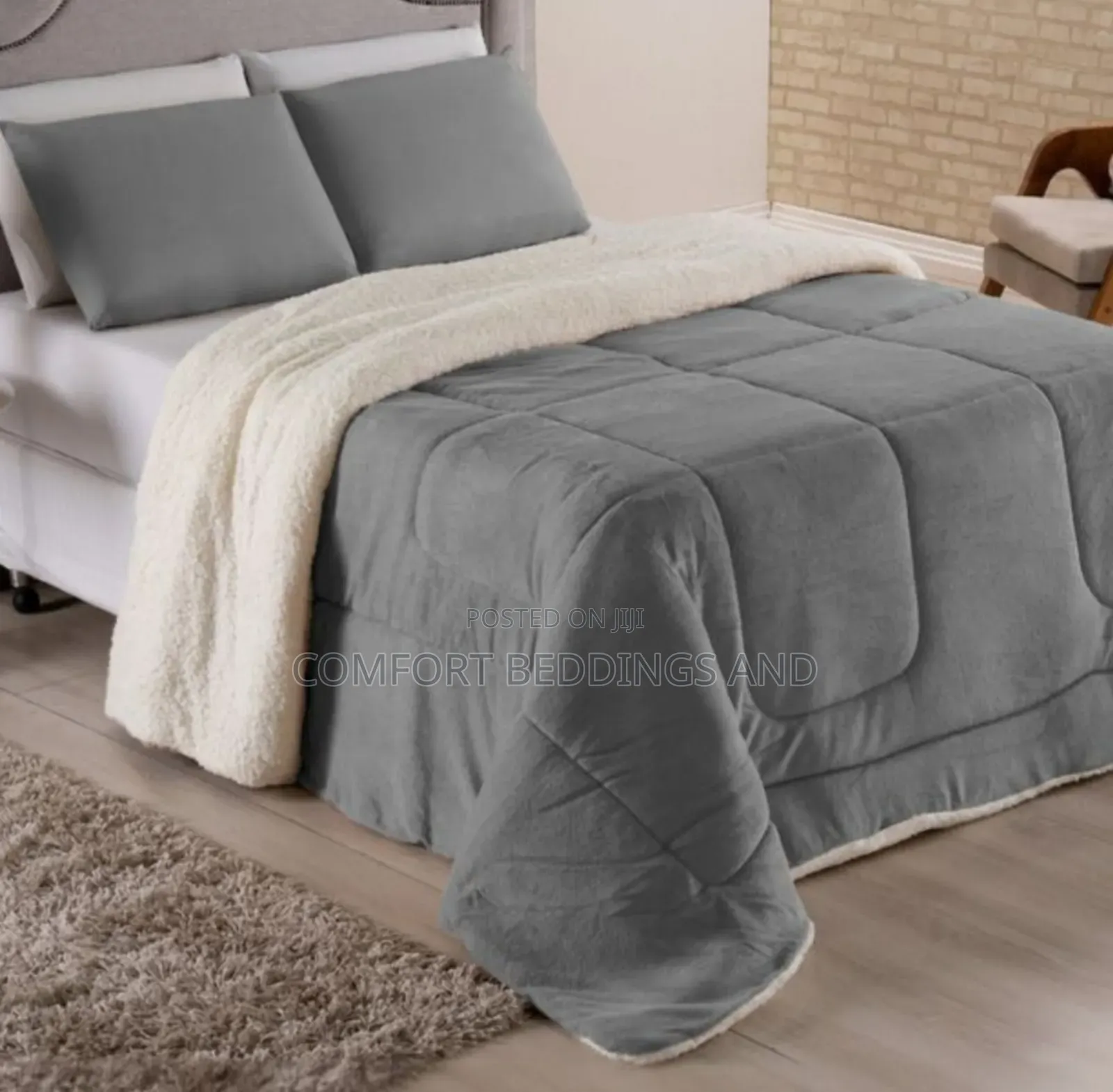 Smooth Fleece Blanket Light Gray