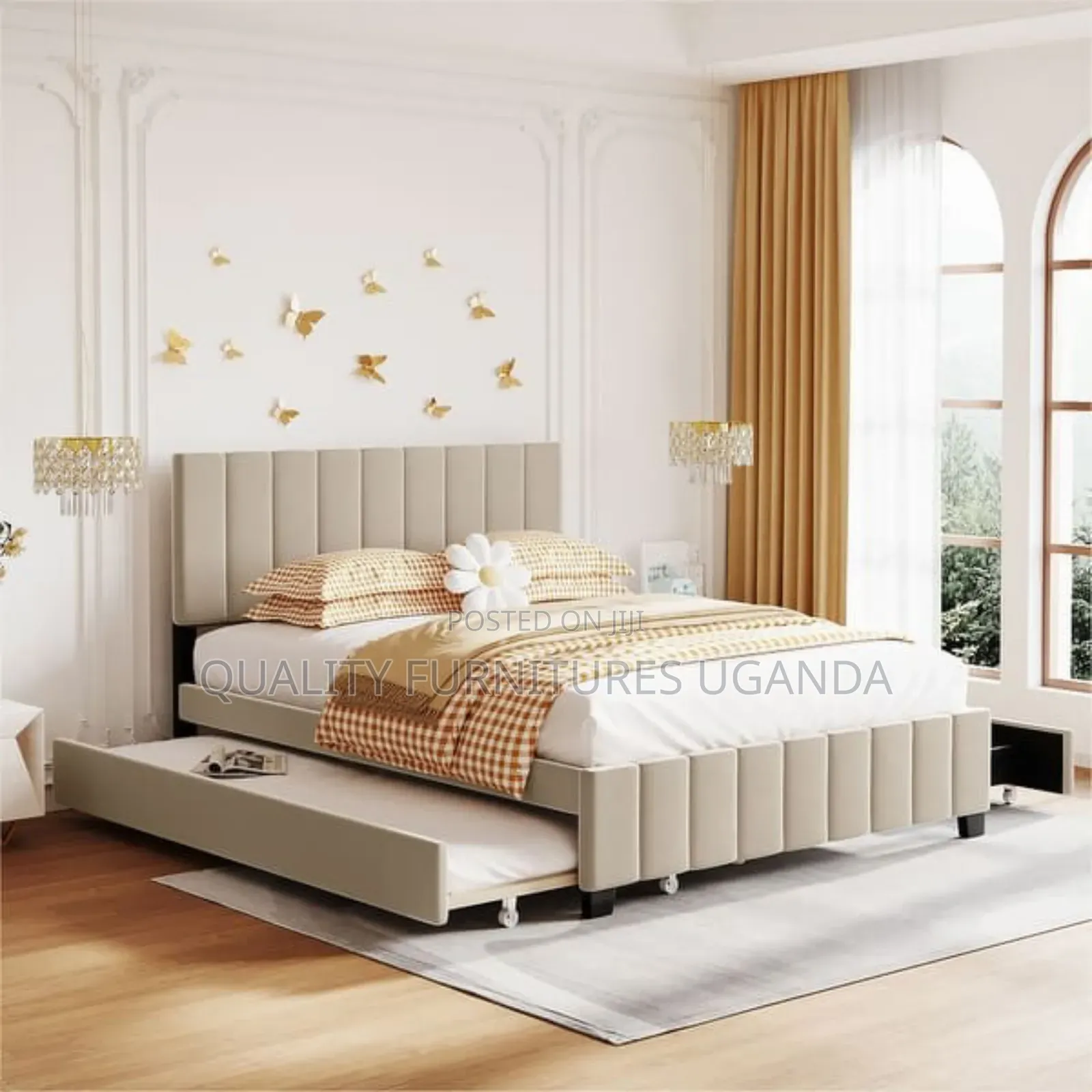 Upholstery Fabric Bed With Bunk