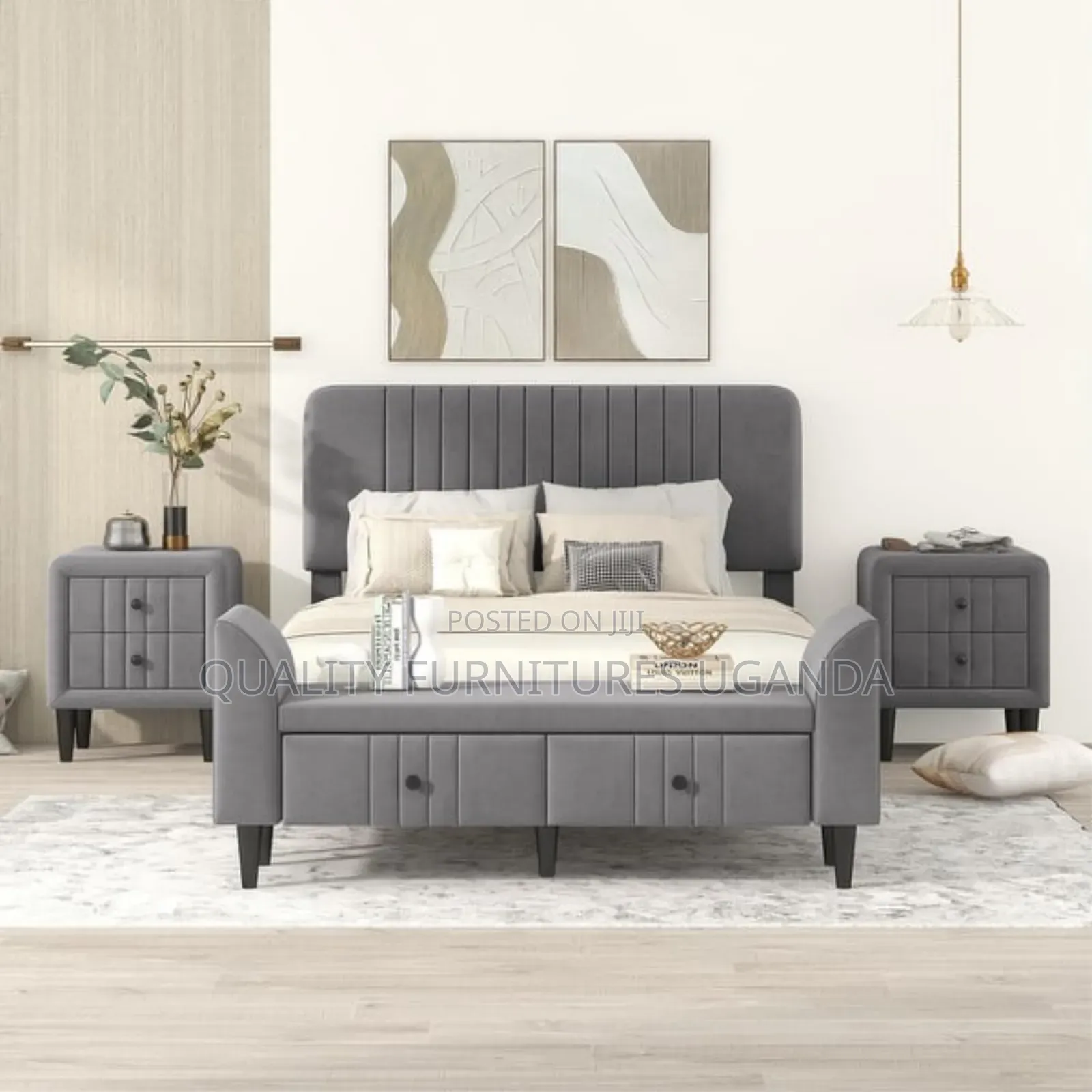 American Design Fabric Upholstery Bed