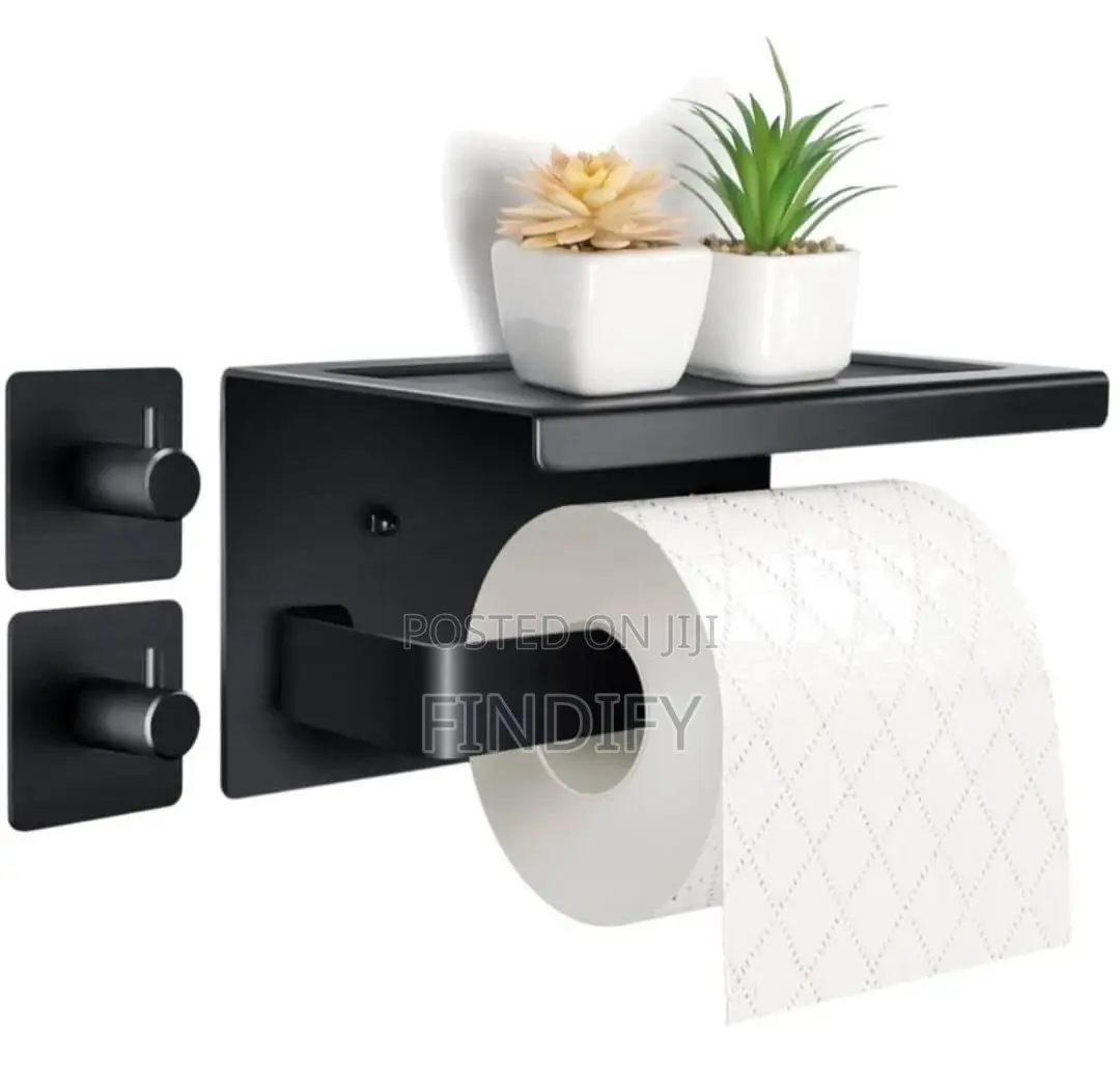 Black Wall Mounted Tissue Roll Holder Paper Holder