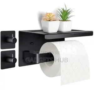 Black Wall Mounted Tissue Roll Holder Paper Holder