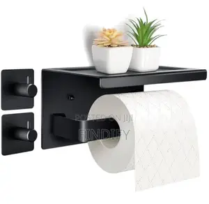 Black Wall Mounted Tissue Roll Holder Paper Holder