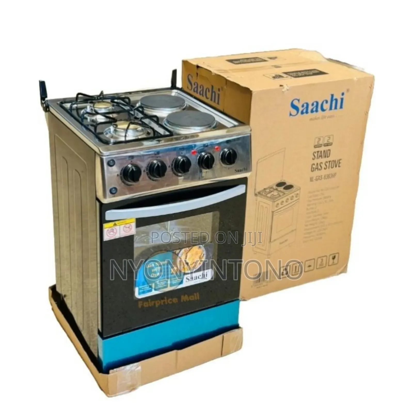 Saachi High-Quality 2+2 Gas and Electric Cooker