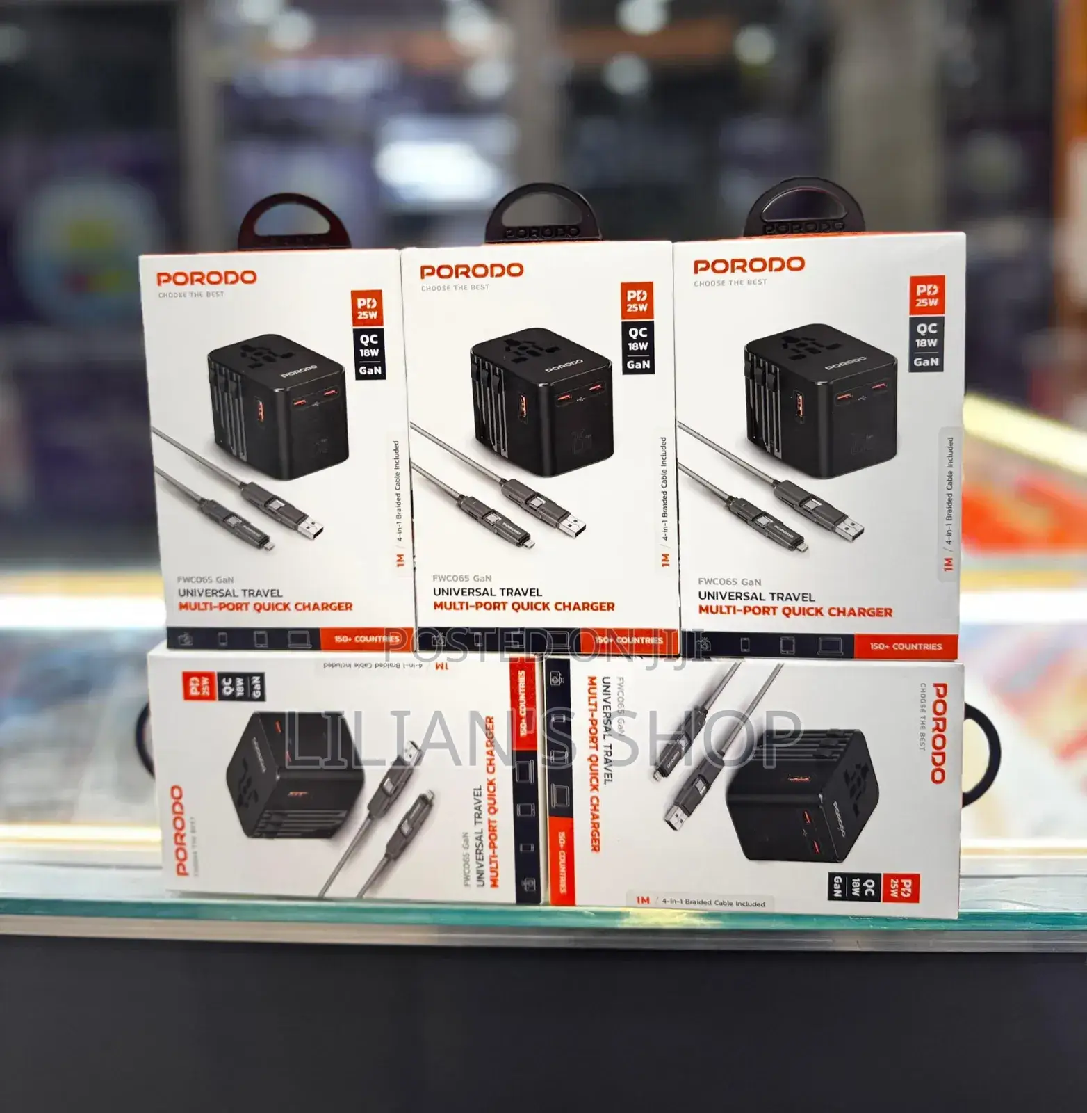 Porodo 25w Universal Travel Multi Port Quick Charger