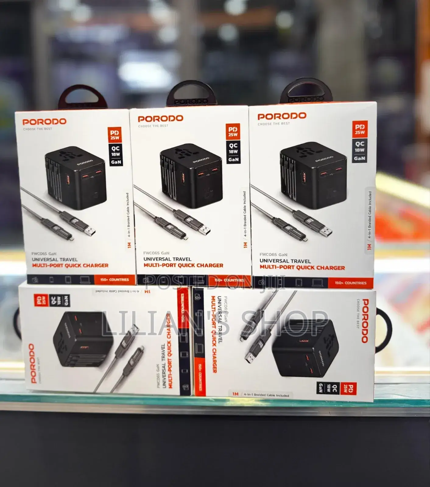 Porodo 25w Universal Travel Multi Port Quick Charger