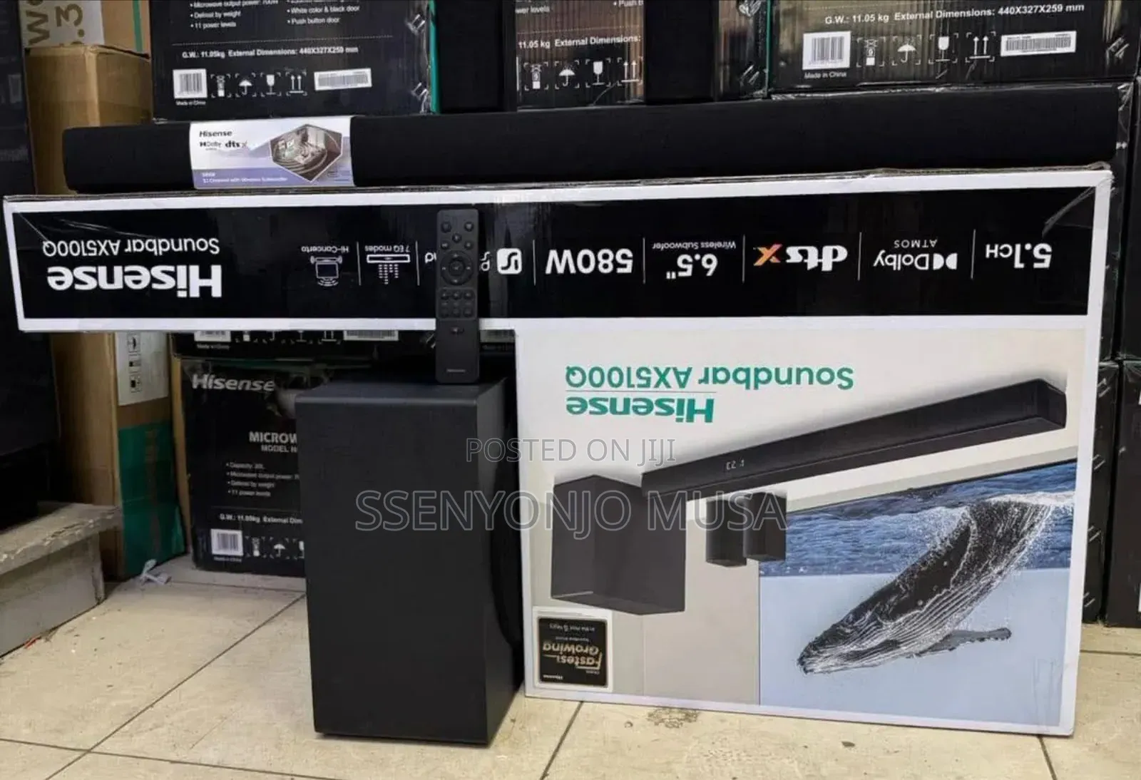 Hisense Hs5100 5.1 Channel Soundbar With Wireless Subwoofer.