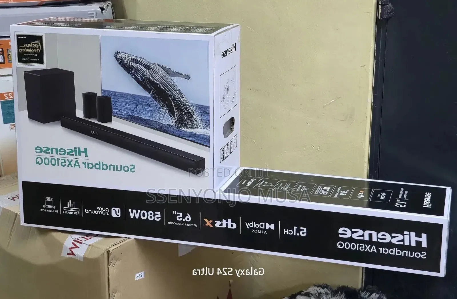 Hisense Hs5100 5.1 Channel Soundbar With Wireless Subwoofer.