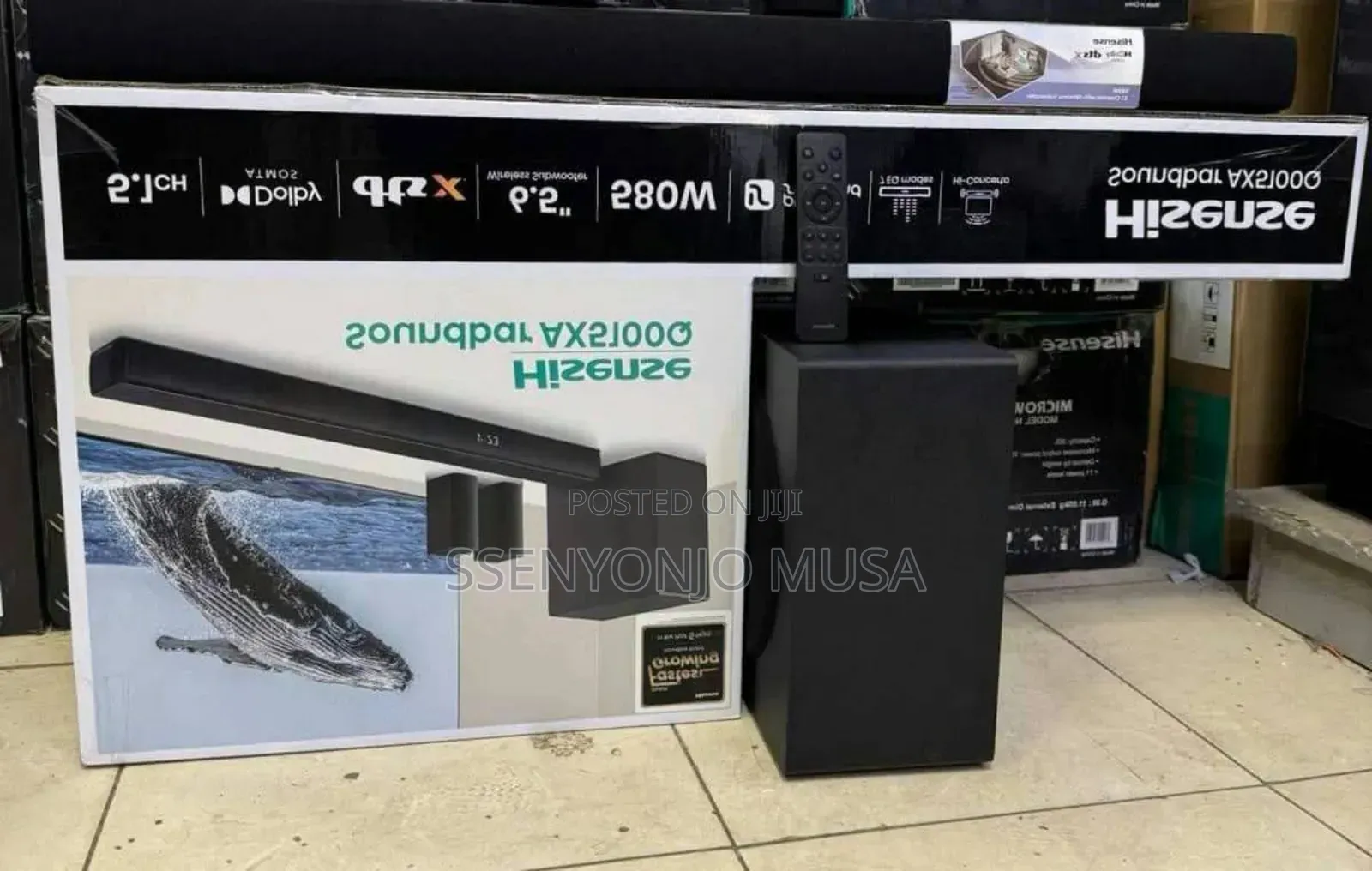 Hisense Hs5100 5.1 Channel Soundbar With Wireless Subwoofer.