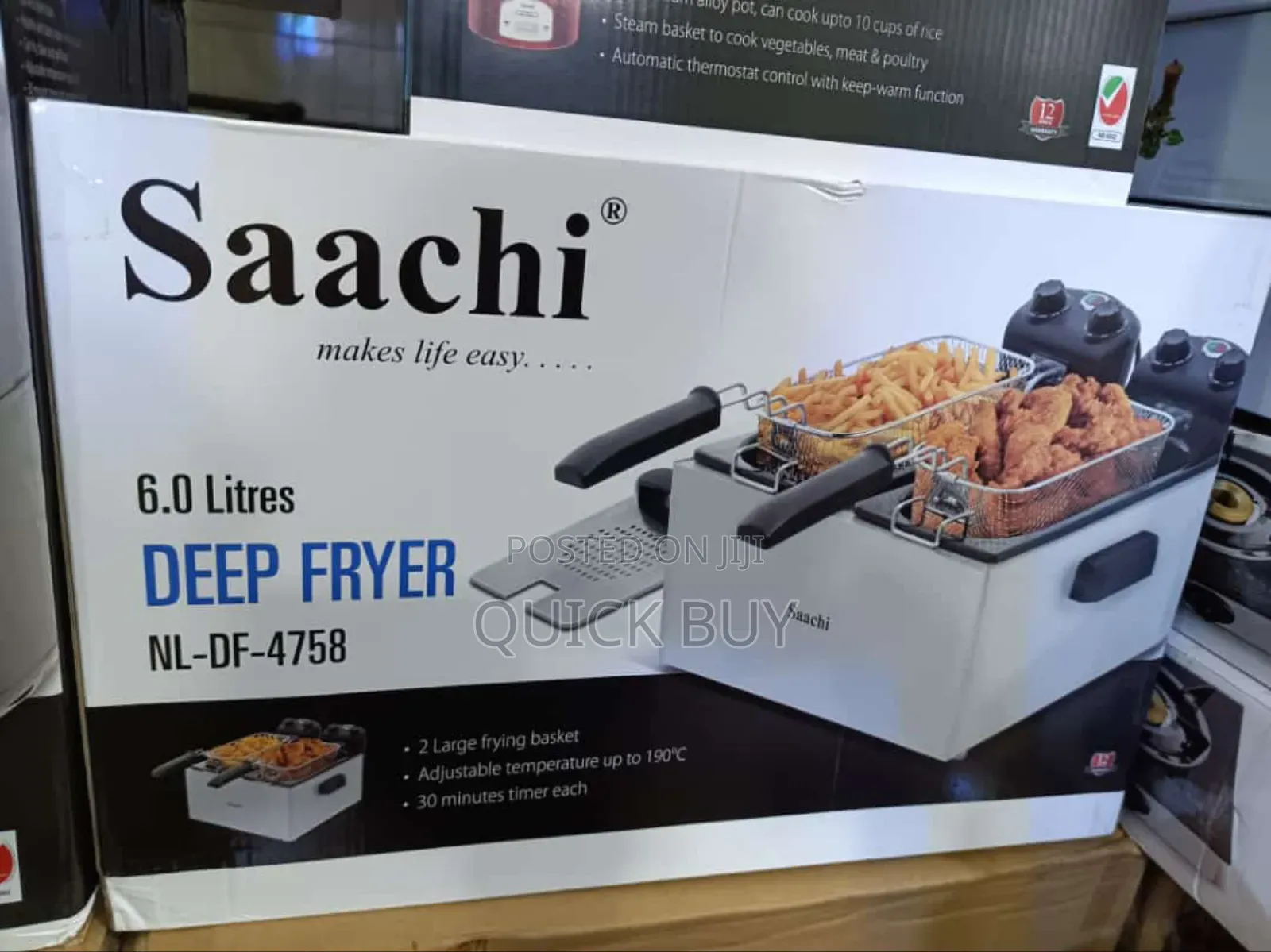 Brand New Saachi 6 Litres Double Deep Fryer