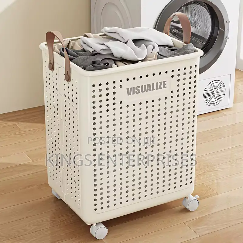 Foldable Laundry Basket With Wheels