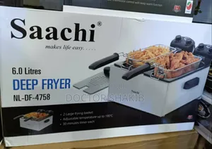 Stainless Steel Saachi Double Deep Air Fryer - 6l