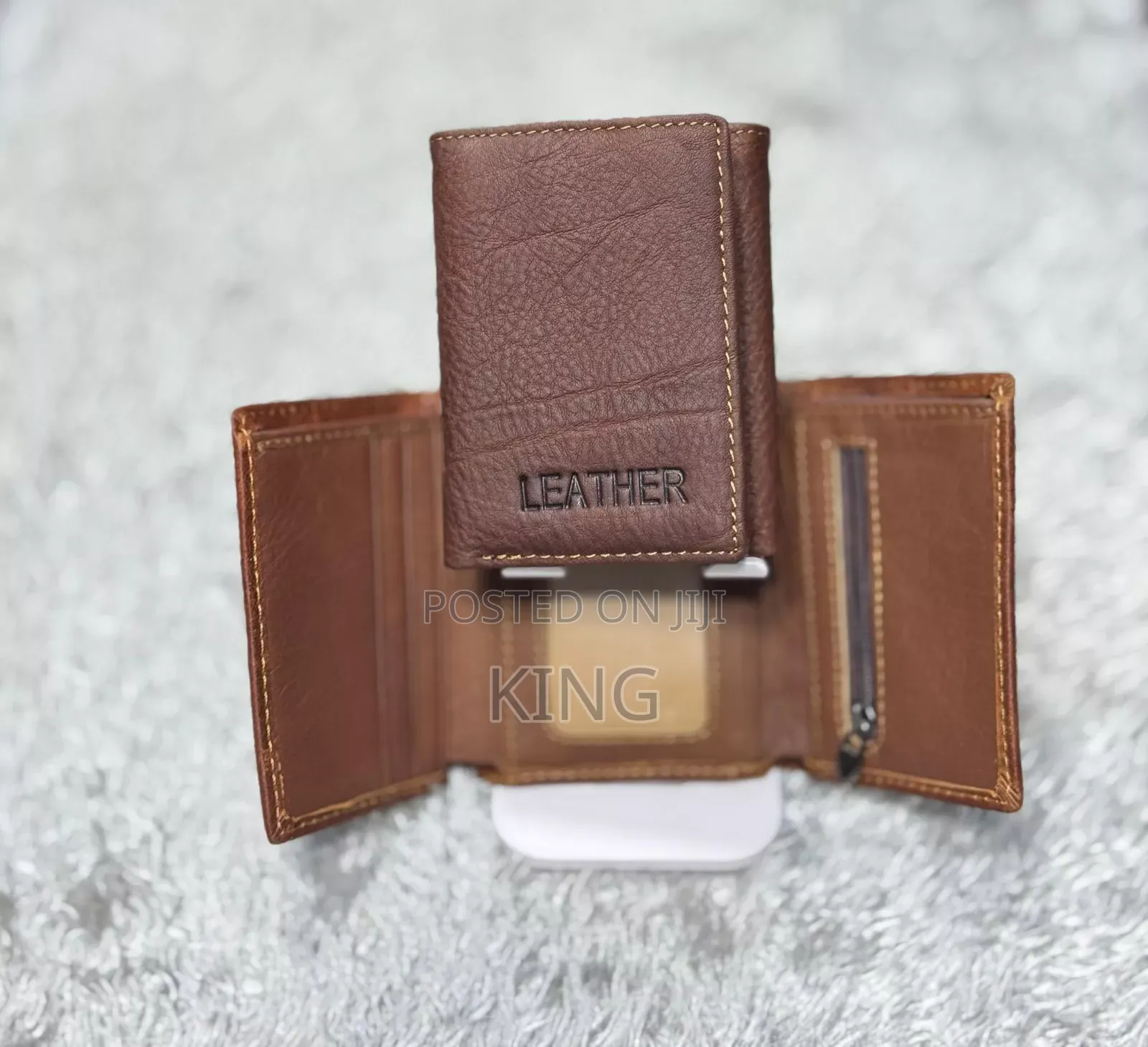 Long Pure Leather Wallet