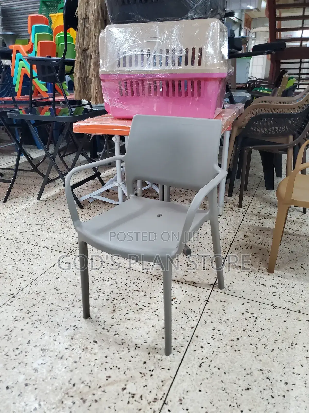 Gray Plain Plastic Chairs