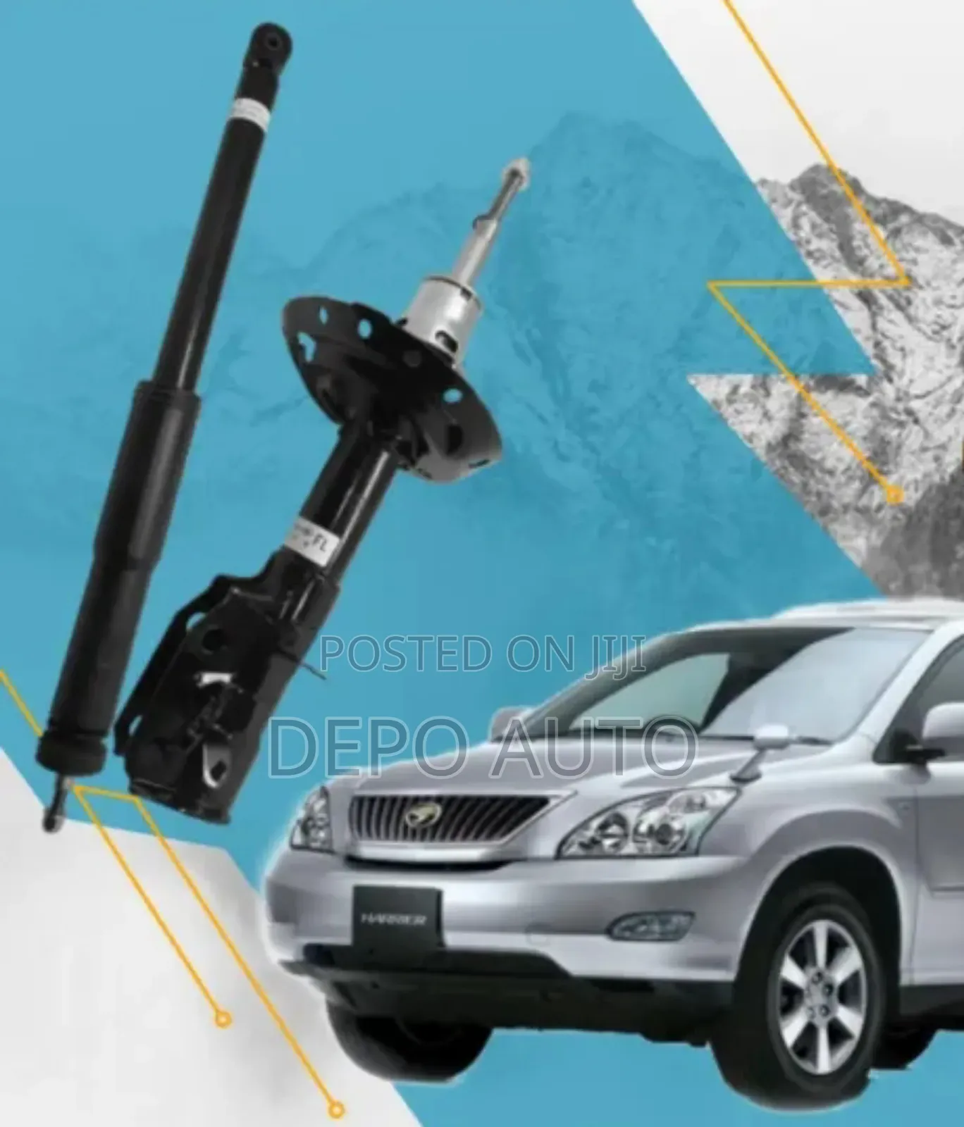 New Front and Rear Shock Absorbers Harrier Rx330 Kawundo