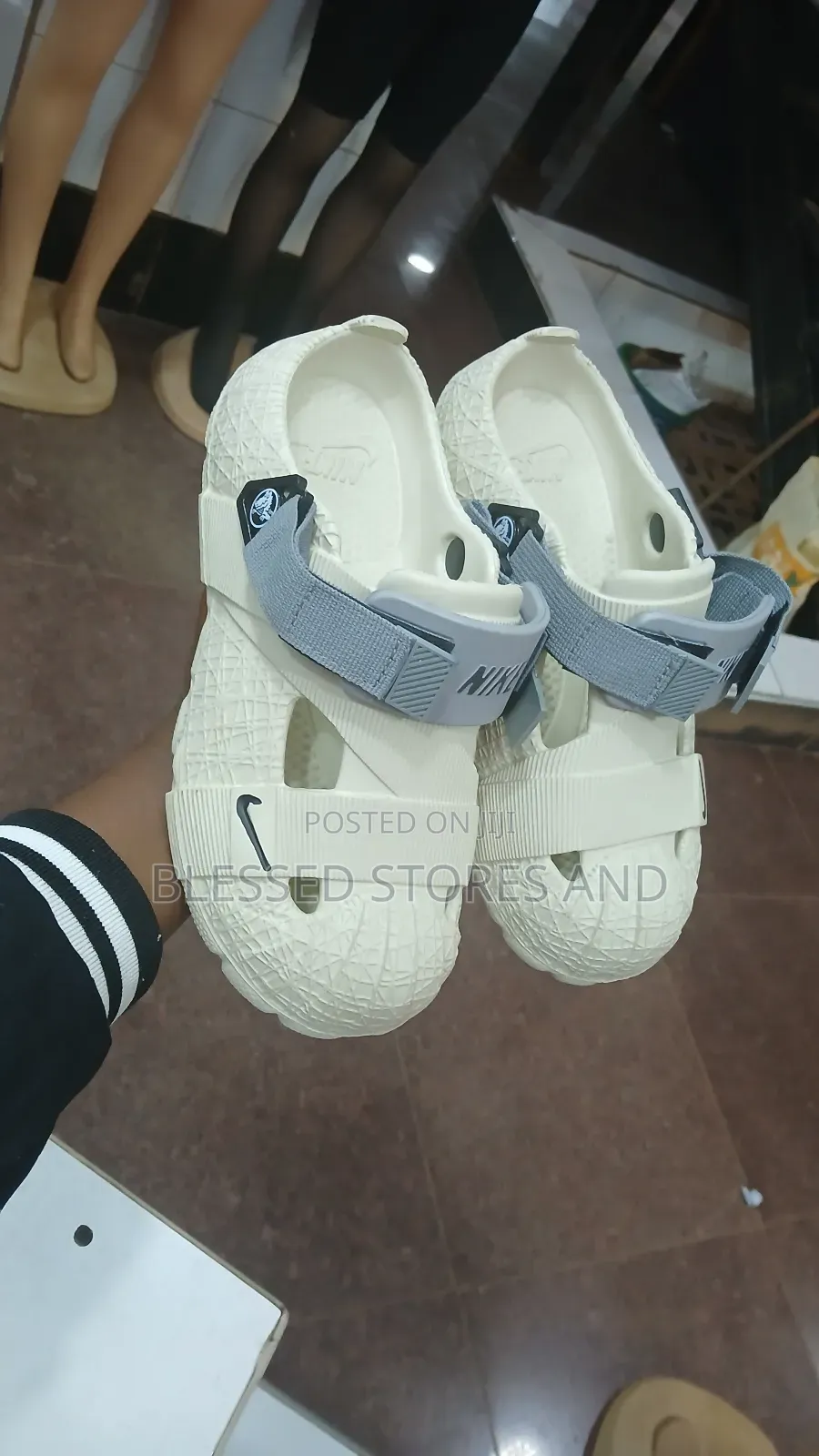 Cream Crocs Size 39/40