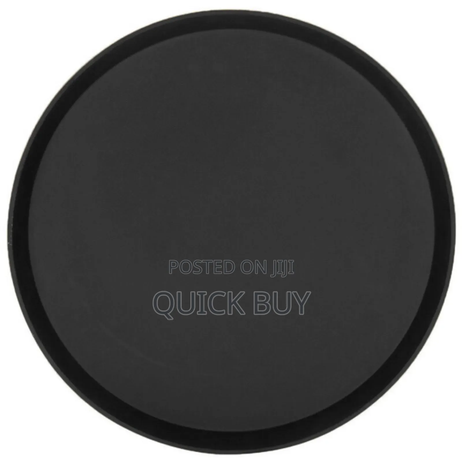 Round Black Non-Skid Fibreglass Serving Tray