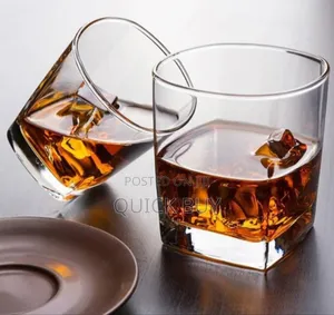 12pcs Square Shaped Whisky Glasses