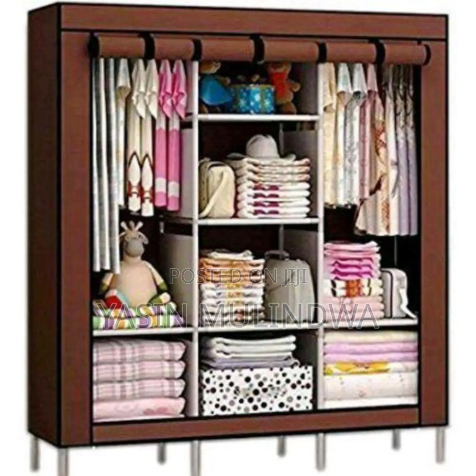 Closet With Metallic Frame.