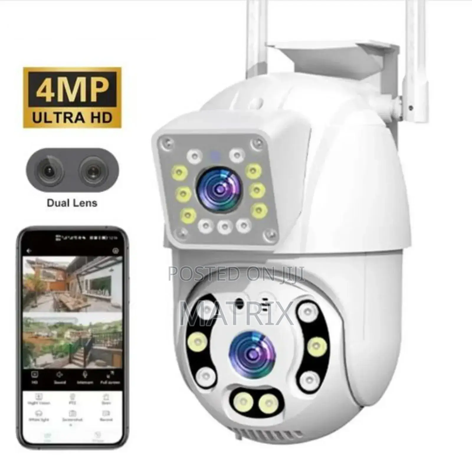 Dual Lens Network Camera Zoom Dual Lens Outdoor Wifi Camera
