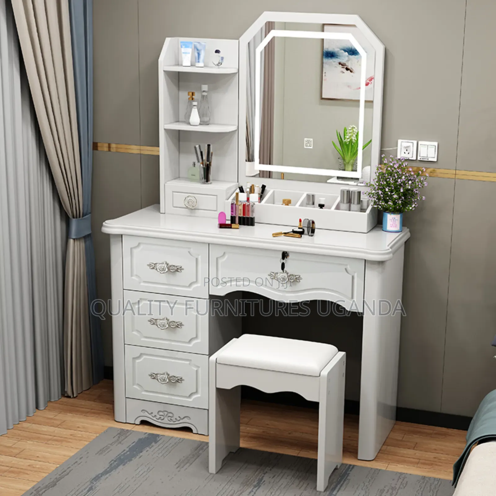 5 Drawer Classic Dressing Mirror
