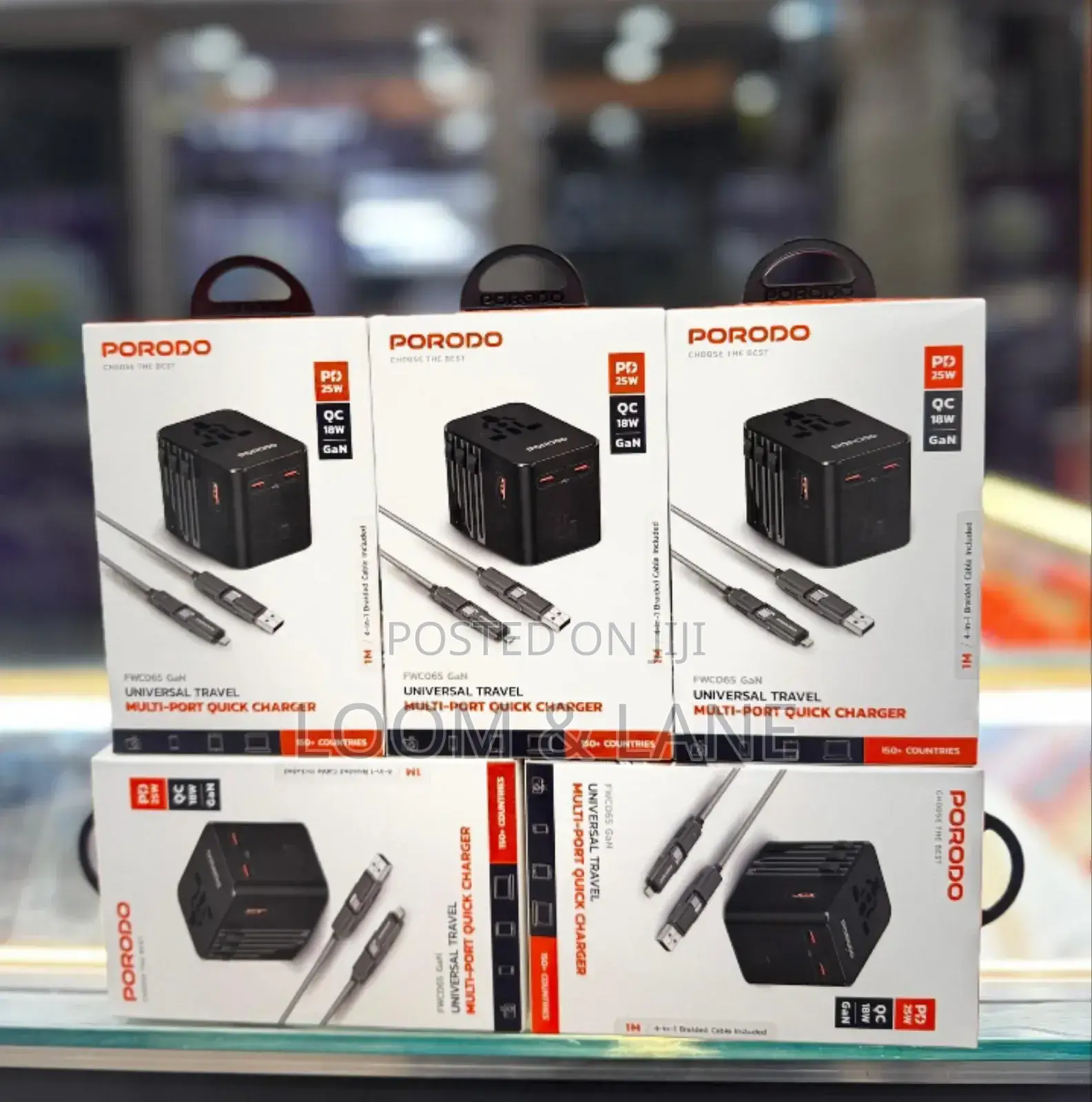 Porodo 25w Universal Travel Multi Port Quick Charger